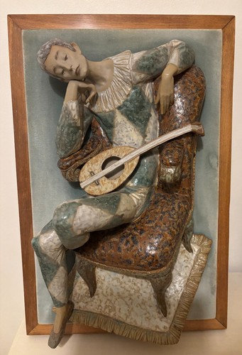 Lladro mounted harlequin - lladro,