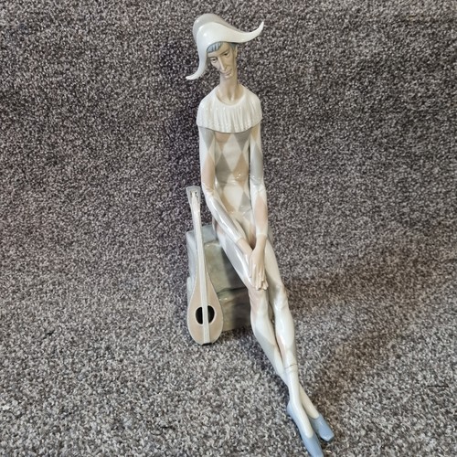 Lladro sad harlequin figurine - sad,